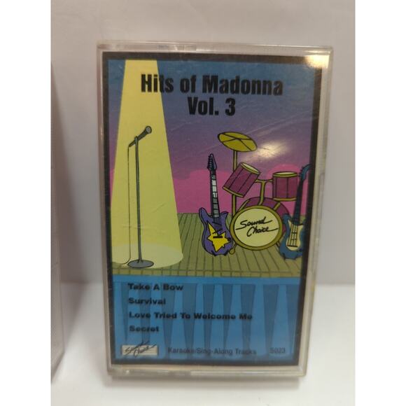 SOUND CHOICE Karaoke Sing Along Tracks Cassette Male Hits 90s, Madonna Hits - Picture 3 of 5